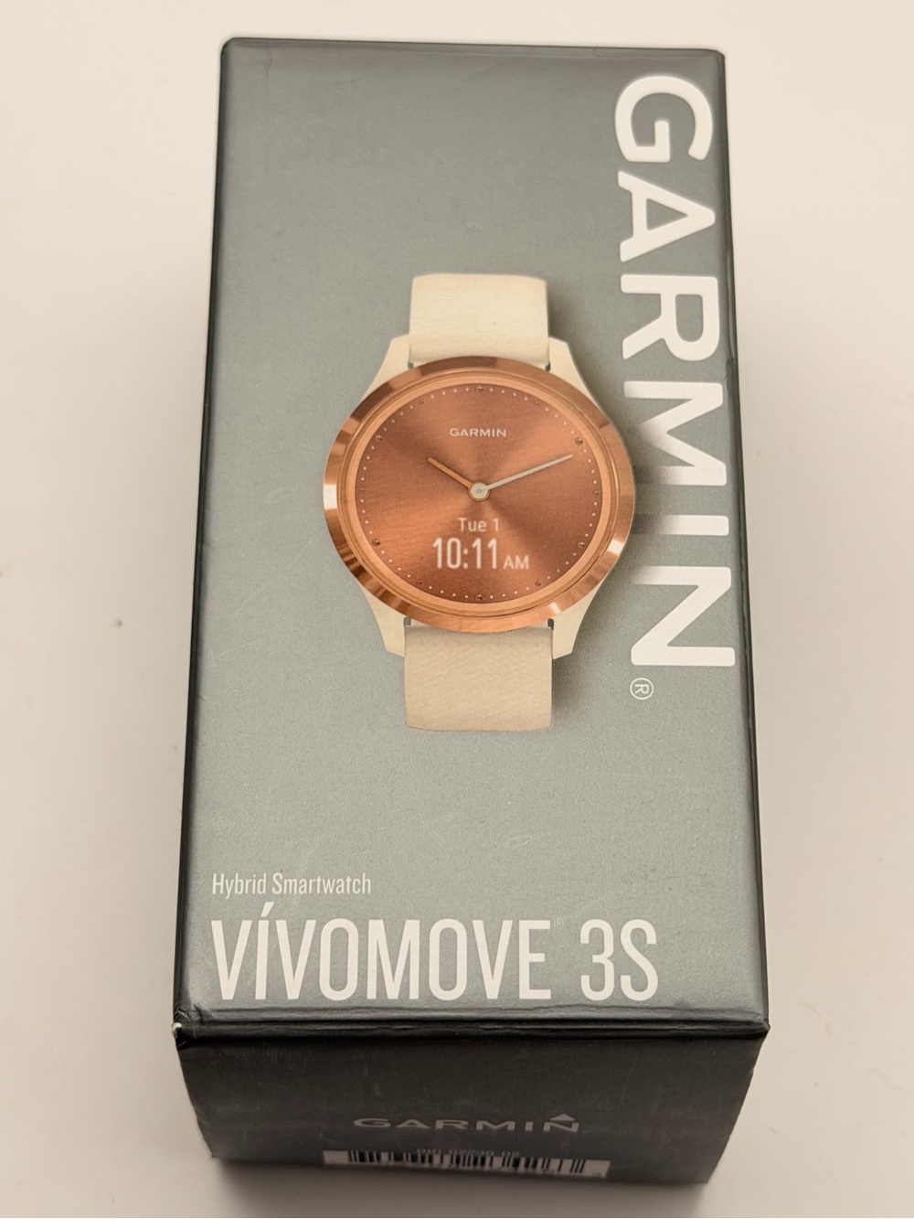 Garmin Vivomove 3s, full set, excellent, Gold/white, Charger included, tested